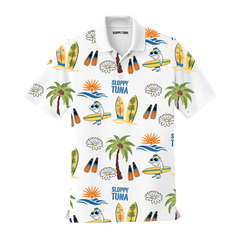 Sloppy Tuna Sunset Session Golf Shirt