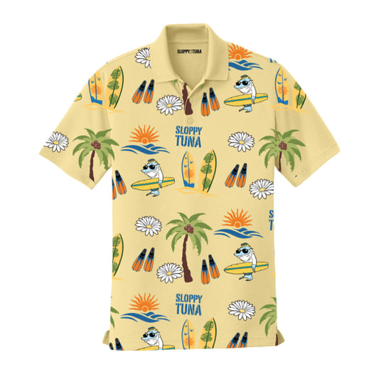 Sloppy Tuna Sunset Session Golf Shirt