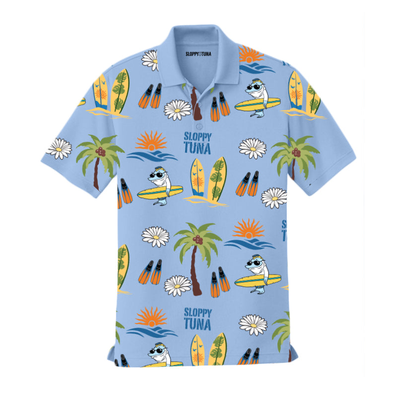 Sloppy Tuna Sunset Session Golf Shirt