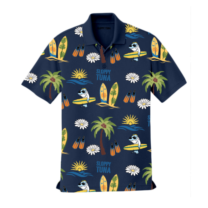 Sloppy Tuna Sunset Session Golf Shirt